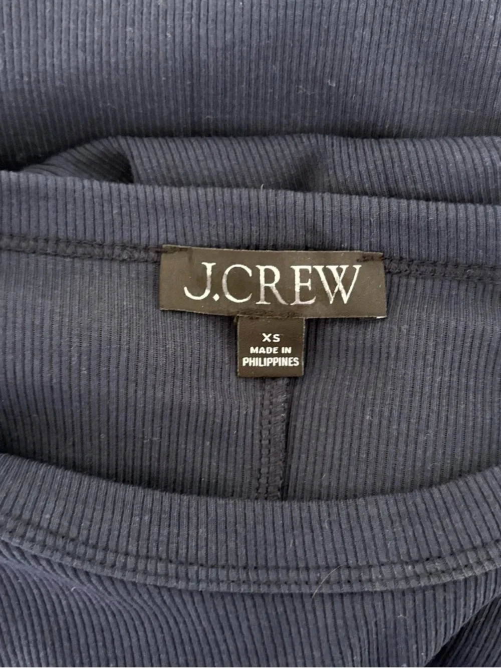 J. Crew Perfect Rib Dolman-sleeve T-shirt Navy Blue